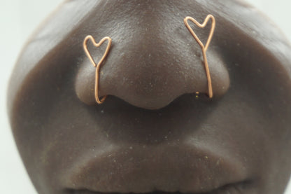 Copper Hearts Nose Cuffs